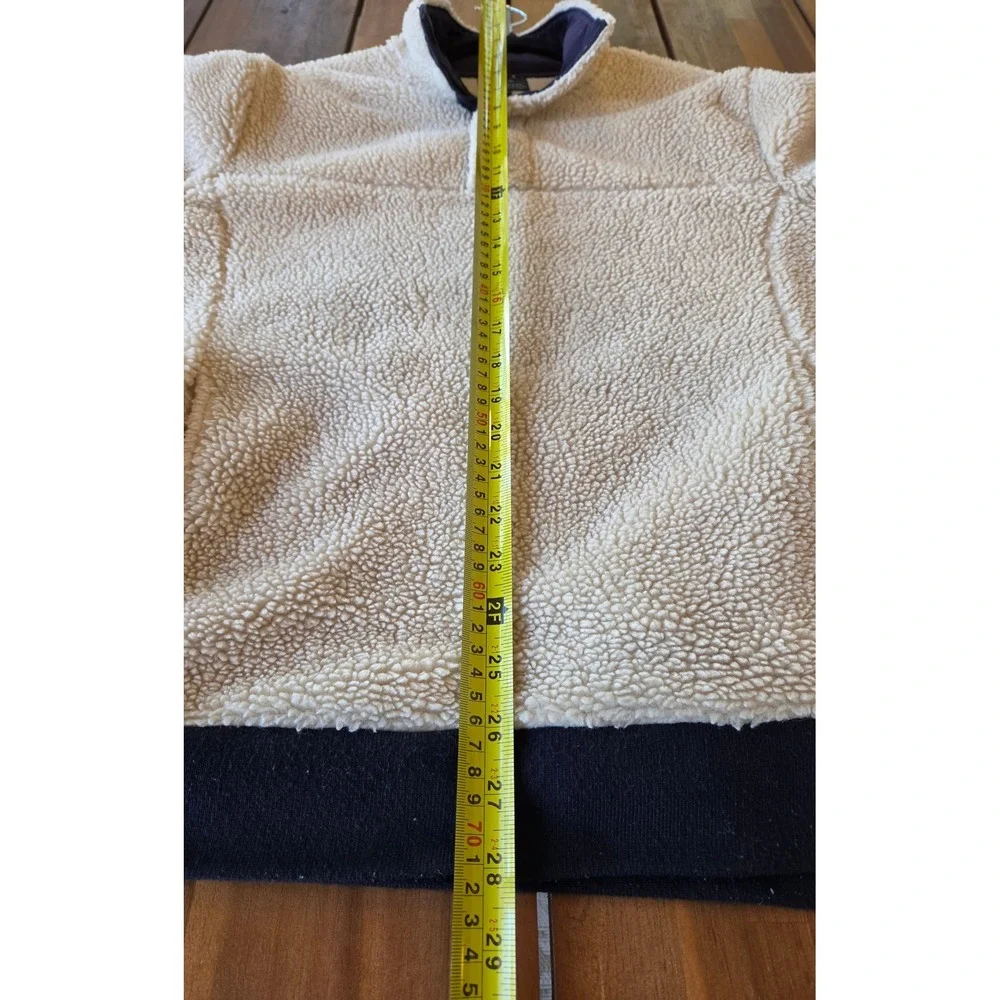 JCrew Mens Authentic Fleece Sherpa Henley Pullover Sweater S Fall Winter Outdoor